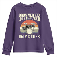 Funny Drummer Kid Youth Sweatshirt Like A Regular Kid But Cooler Boys Girls Kids - Wonder Print Shop