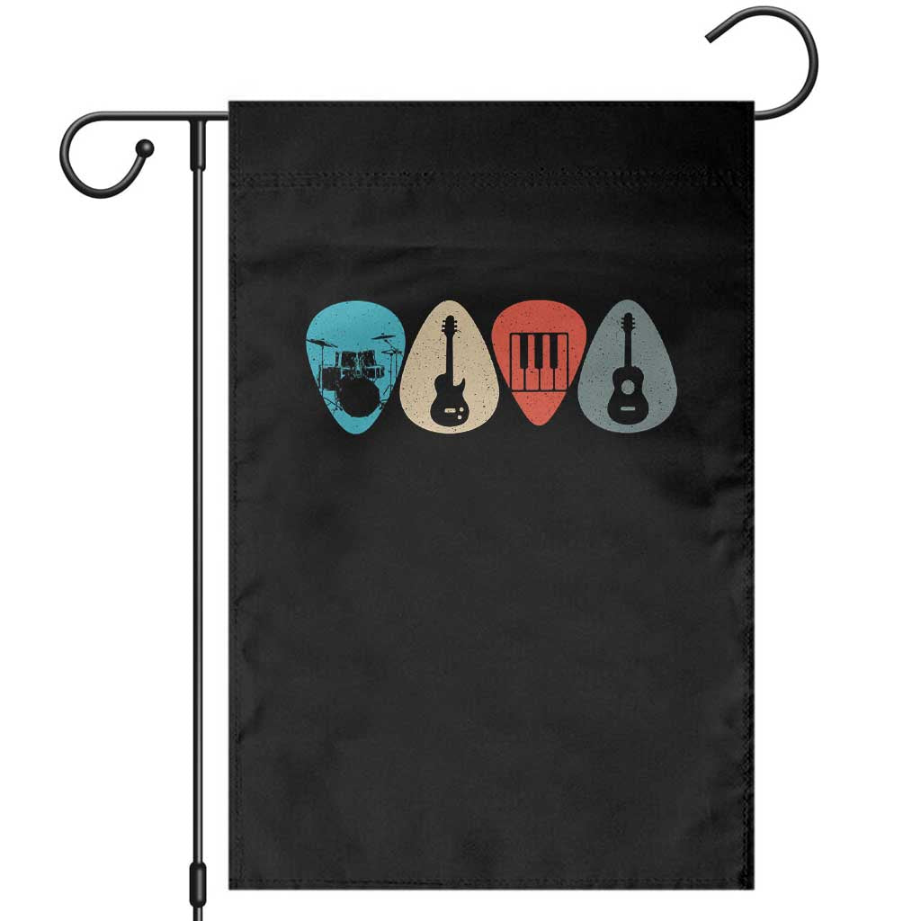 Guitar Pick Garden Flag Retro Music Instrument - Wonder Print Shop