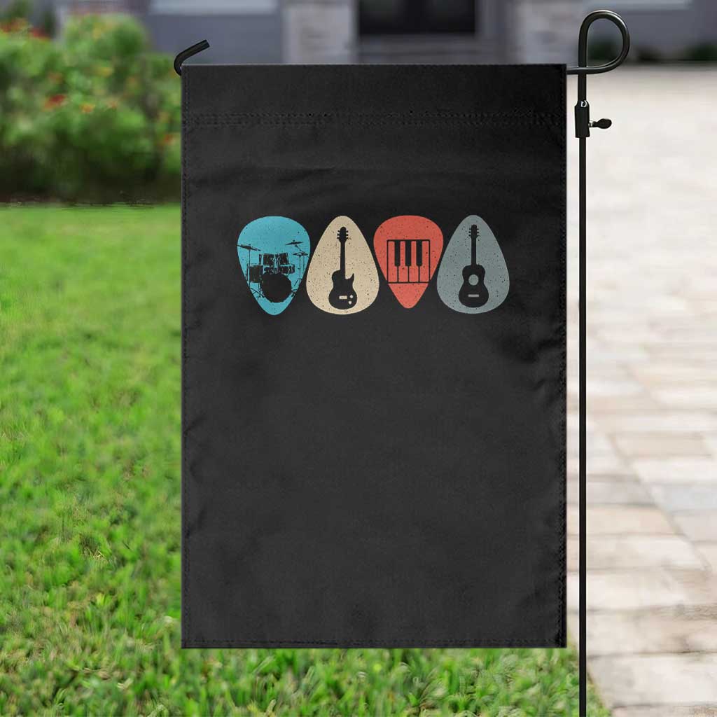 Guitar Pick Garden Flag Retro Music Instrument - Wonder Print Shop