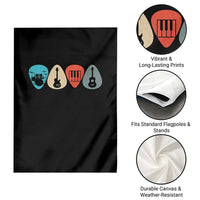 Guitar Pick Garden Flag Retro Music Instrument - Wonder Print Shop