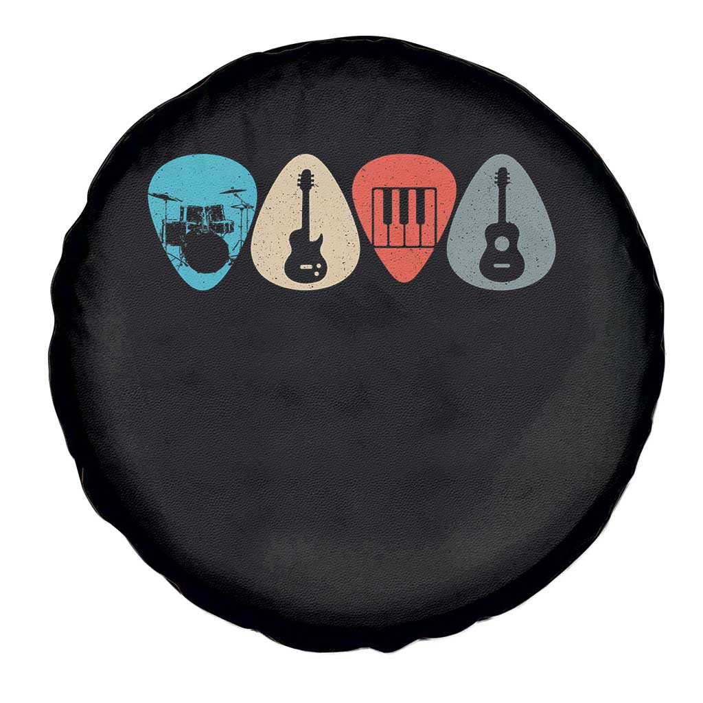 Guitar Pick Spare Tire Cover Retro Music Instrument - Wonder Print Shop
