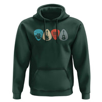 Guitar Pick Hoodie Retro Music Instrument - Wonder Print Shop