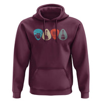 Guitar Pick Hoodie Retro Music Instrument - Wonder Print Shop