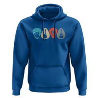 Guitar Pick Hoodie Retro Music Instrument - Wonder Print Shop