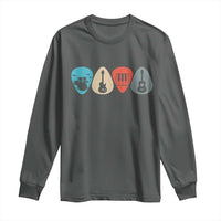 Guitar Pick Long Sleeve Shirt Retro Music Instrument - Wonder Print Shop