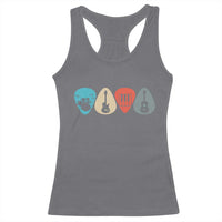 Guitar Pick Racerback Tank Top Retro Music Instrument - Wonder Print Shop