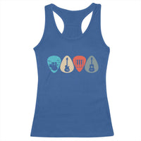 Guitar Pick Racerback Tank Top Retro Music Instrument - Wonder Print Shop