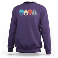 Guitar Pick Sweatshirt Retro Music Instrument - Wonder Print Shop