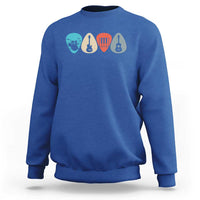 Guitar Pick Sweatshirt Retro Music Instrument - Wonder Print Shop
