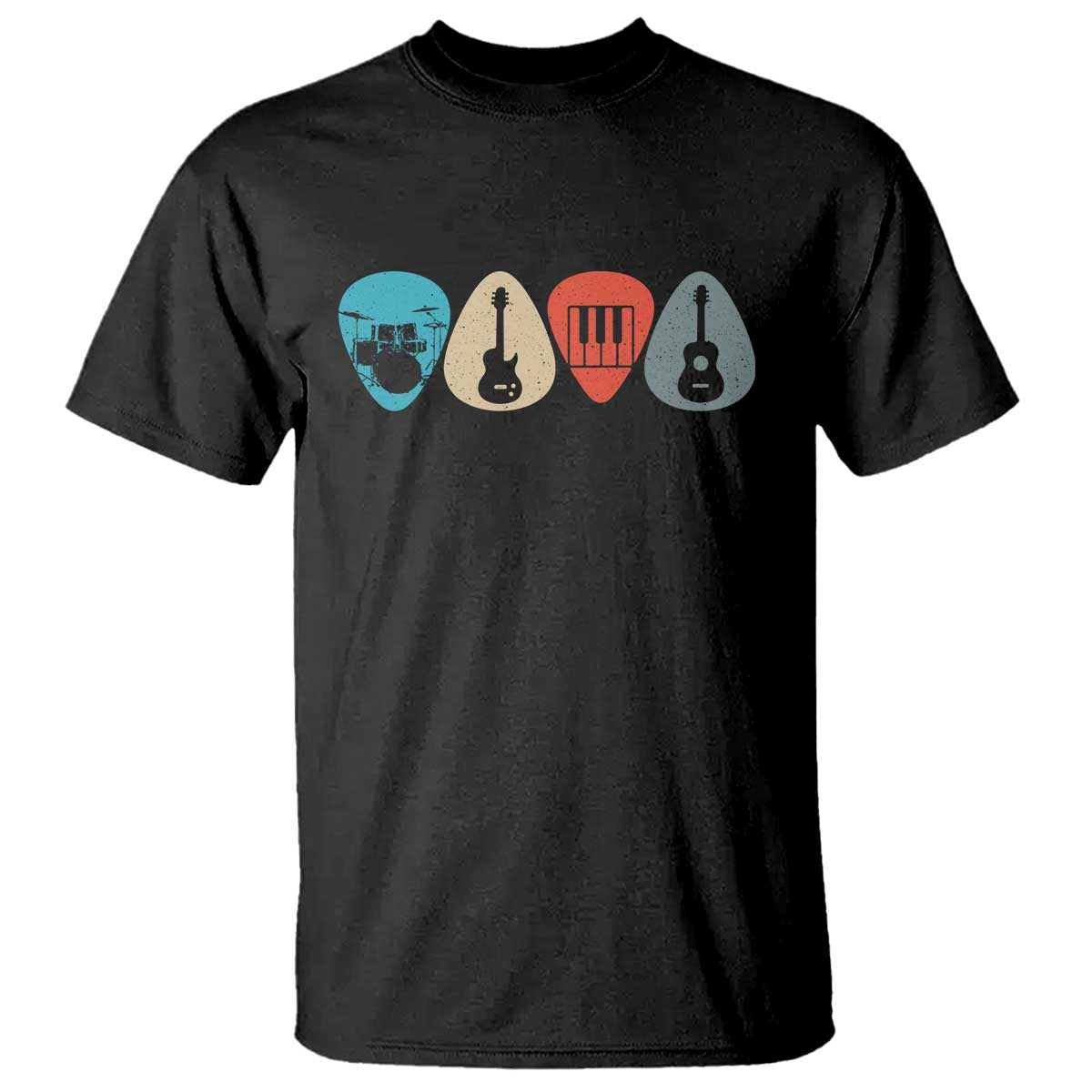 Guitar Pick T Shirt Retro Music Instrument - Wonder Print Shop
