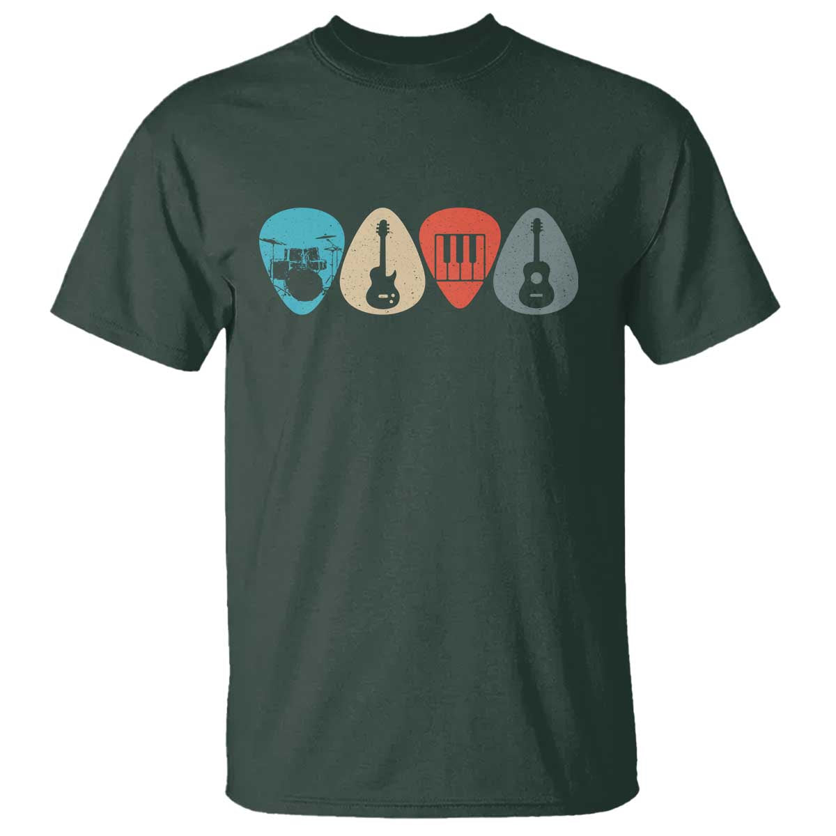 Guitar Pick T Shirt Retro Music Instrument - Wonder Print Shop