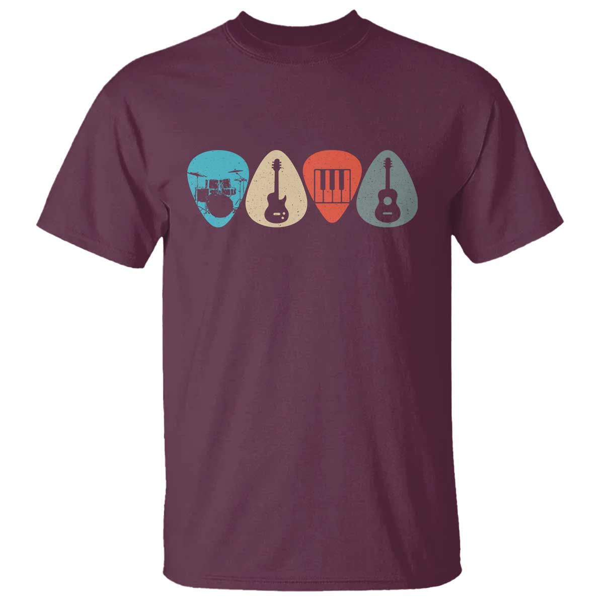 Guitar Pick T Shirt Retro Music Instrument - Wonder Print Shop