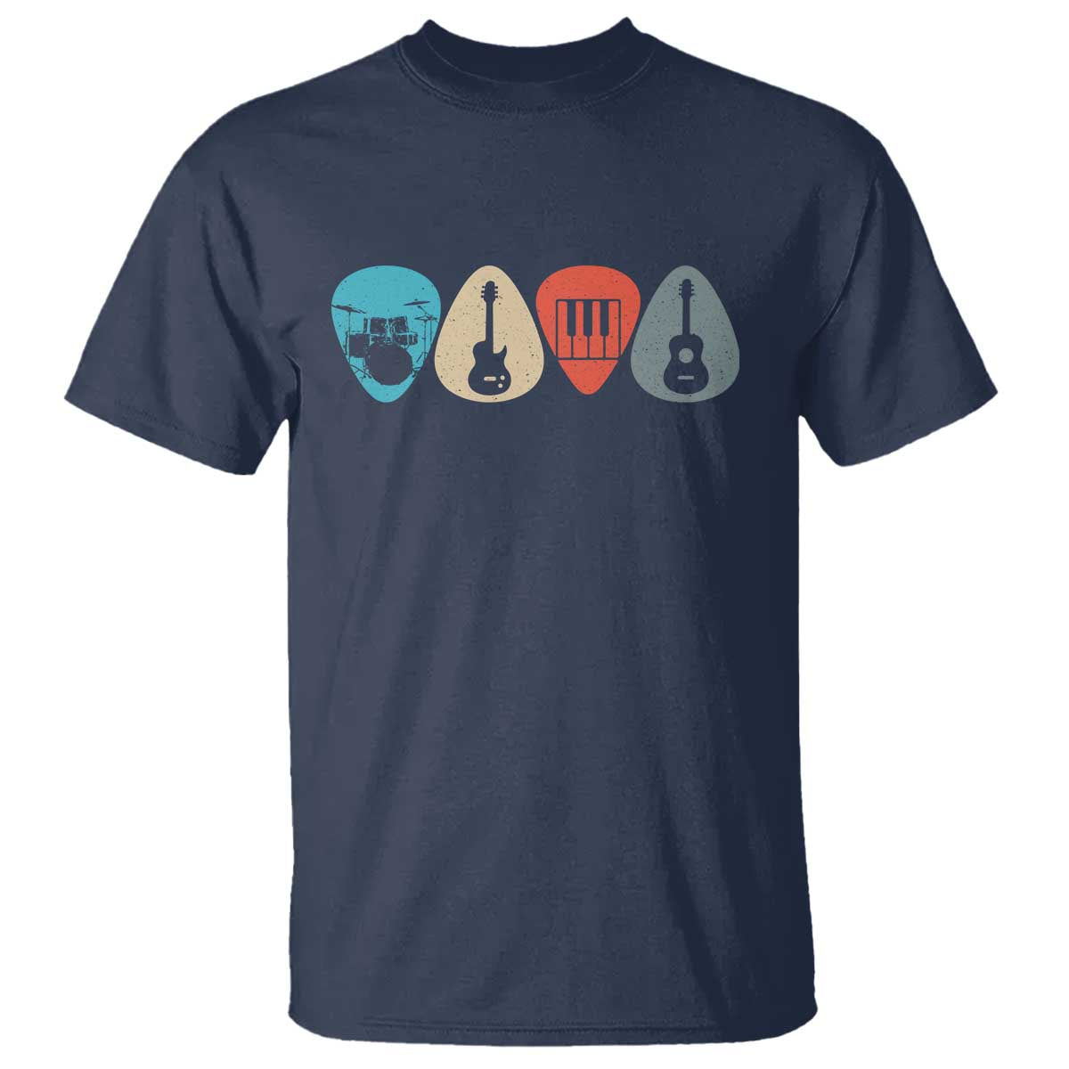 Guitar Pick T Shirt Retro Music Instrument - Wonder Print Shop