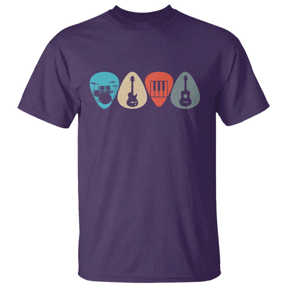 Guitar Pick T Shirt Retro Music Instrument - Wonder Print Shop