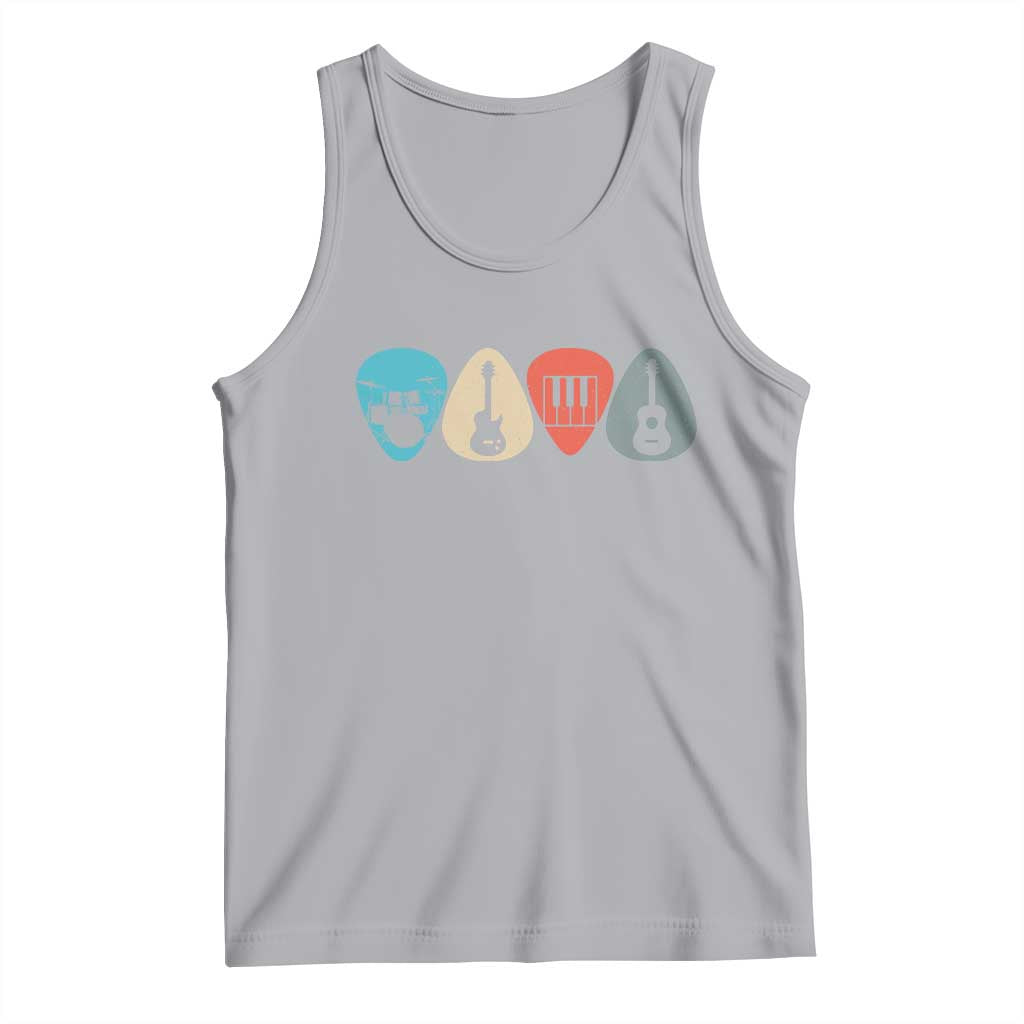 Guitar Pick Tank Top Retro Music Instrument - Wonder Print Shop