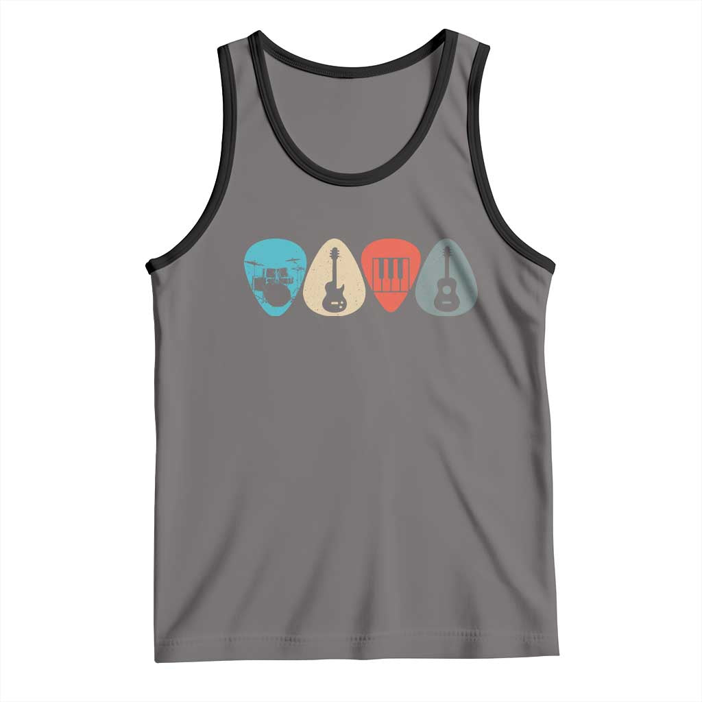 Guitar Pick Tank Top Retro Music Instrument - Wonder Print Shop