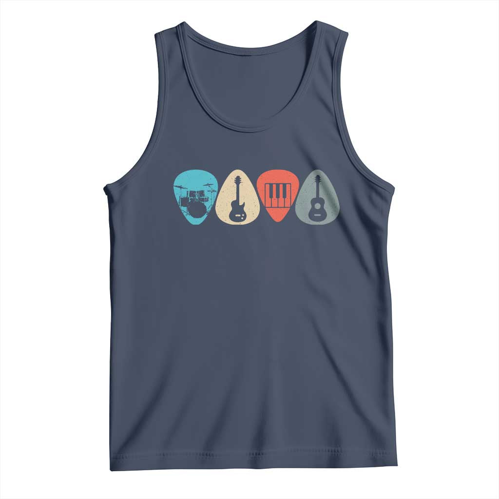 Guitar Pick Tank Top Retro Music Instrument - Wonder Print Shop