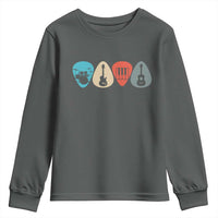 Guitar Pick Youth Sweatshirt Retro Music Instrument - Wonder Print Shop