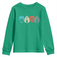 Guitar Pick Youth Sweatshirt Retro Music Instrument - Wonder Print Shop