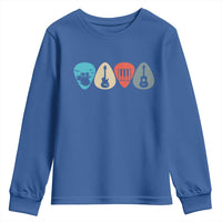 Guitar Pick Youth Sweatshirt Retro Music Instrument - Wonder Print Shop