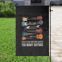Funny Guitarist Garden Flag You Can Never Have Too Many Guitars Vintage Guitar Lineup - Wonder Print Shop