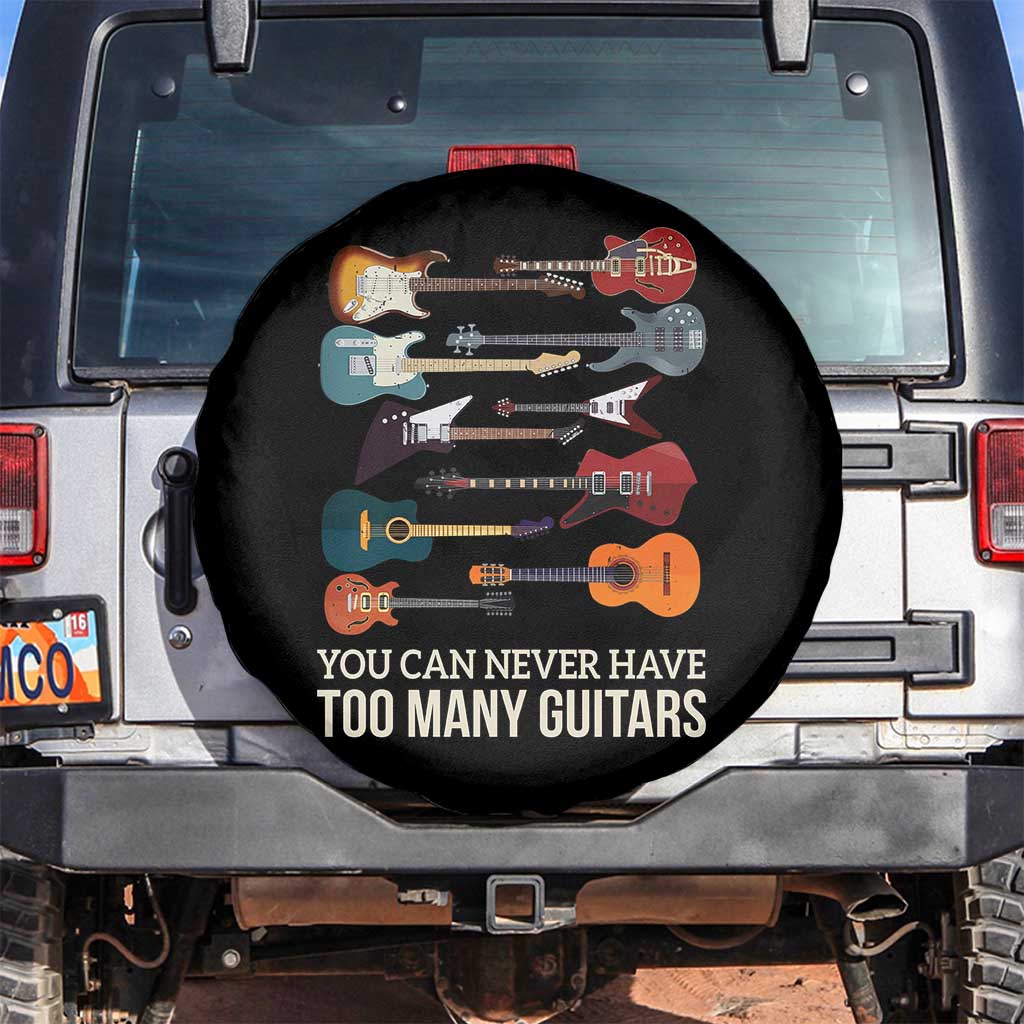 Funny Guitarist Spare Tire Cover You Can Never Have Too Many Guitars Vintage Guitar Lineup - Wonder Print Shop