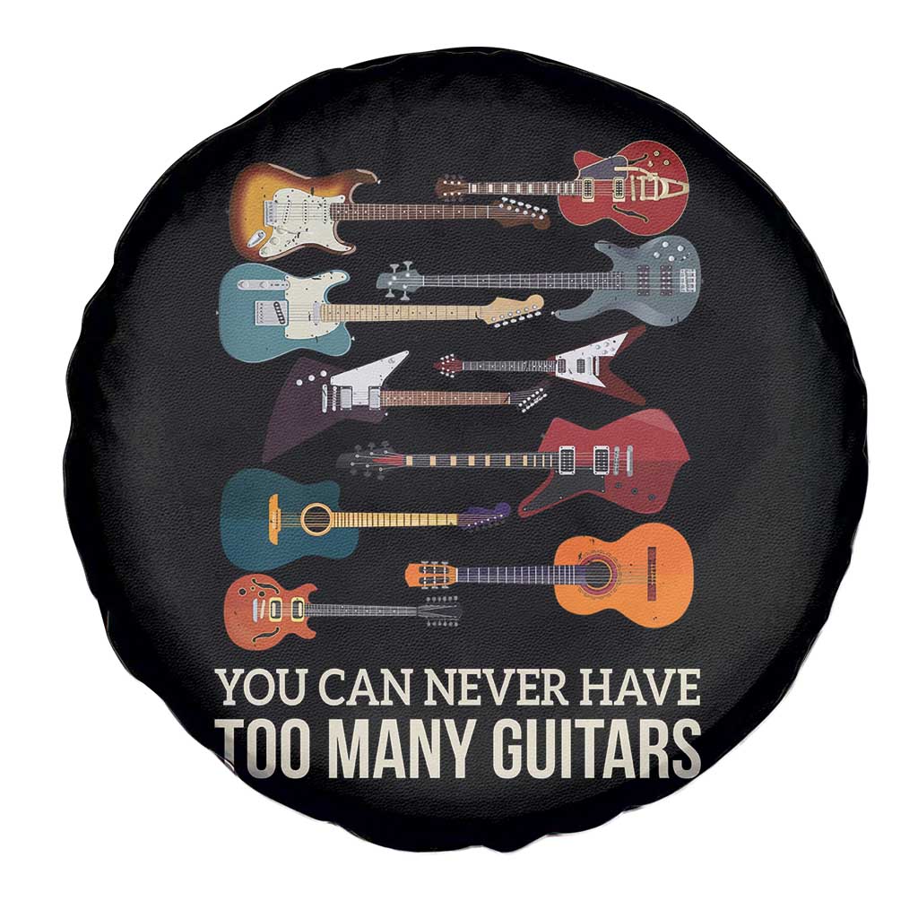 Funny Guitarist Spare Tire Cover You Can Never Have Too Many Guitars Vintage Guitar Lineup - Wonder Print Shop