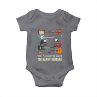 Funny Guitarist Baby Onesie You Can Never Have Too Many Guitars Vintage Guitar Lineup - Wonder Print Shop