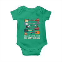 Funny Guitarist Baby Onesie You Can Never Have Too Many Guitars Vintage Guitar Lineup - Wonder Print Shop