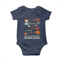 Funny Guitarist Baby Onesie You Can Never Have Too Many Guitars Vintage Guitar Lineup - Wonder Print Shop
