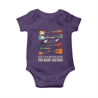 Funny Guitarist Baby Onesie You Can Never Have Too Many Guitars Vintage Guitar Lineup - Wonder Print Shop