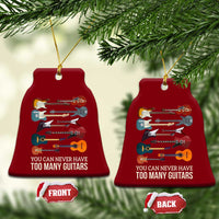 Funny Guitarist Ceramic Ornament You Can Never Have Too Many Guitars Vintage Guitar Lineup - Wonder Print Shop