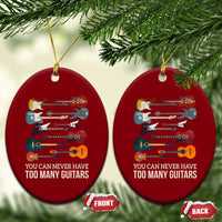 Funny Guitarist Ceramic Ornament You Can Never Have Too Many Guitars Vintage Guitar Lineup - Wonder Print Shop