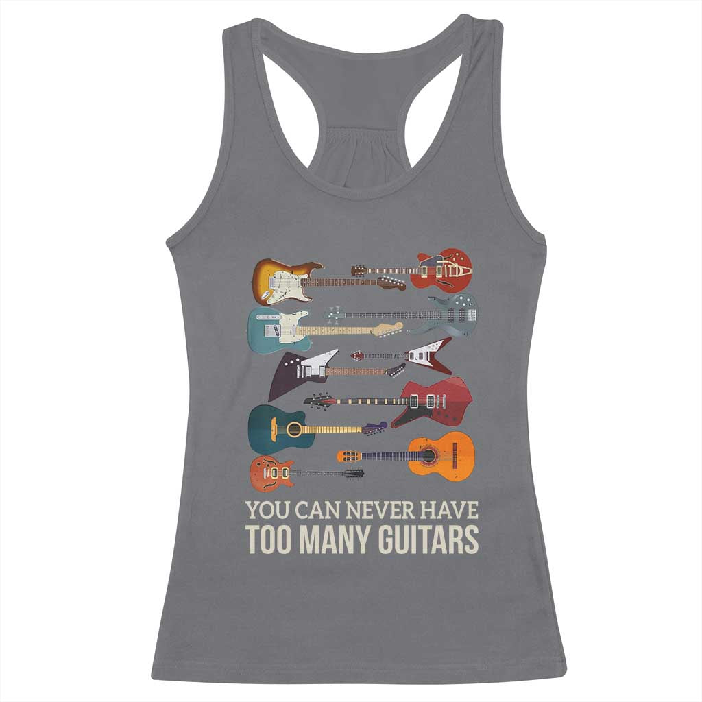 Funny Guitarist Racerback Tank Top You Can Never Have Too Many Guitars Vintage Guitar Lineup - Wonder Print Shop