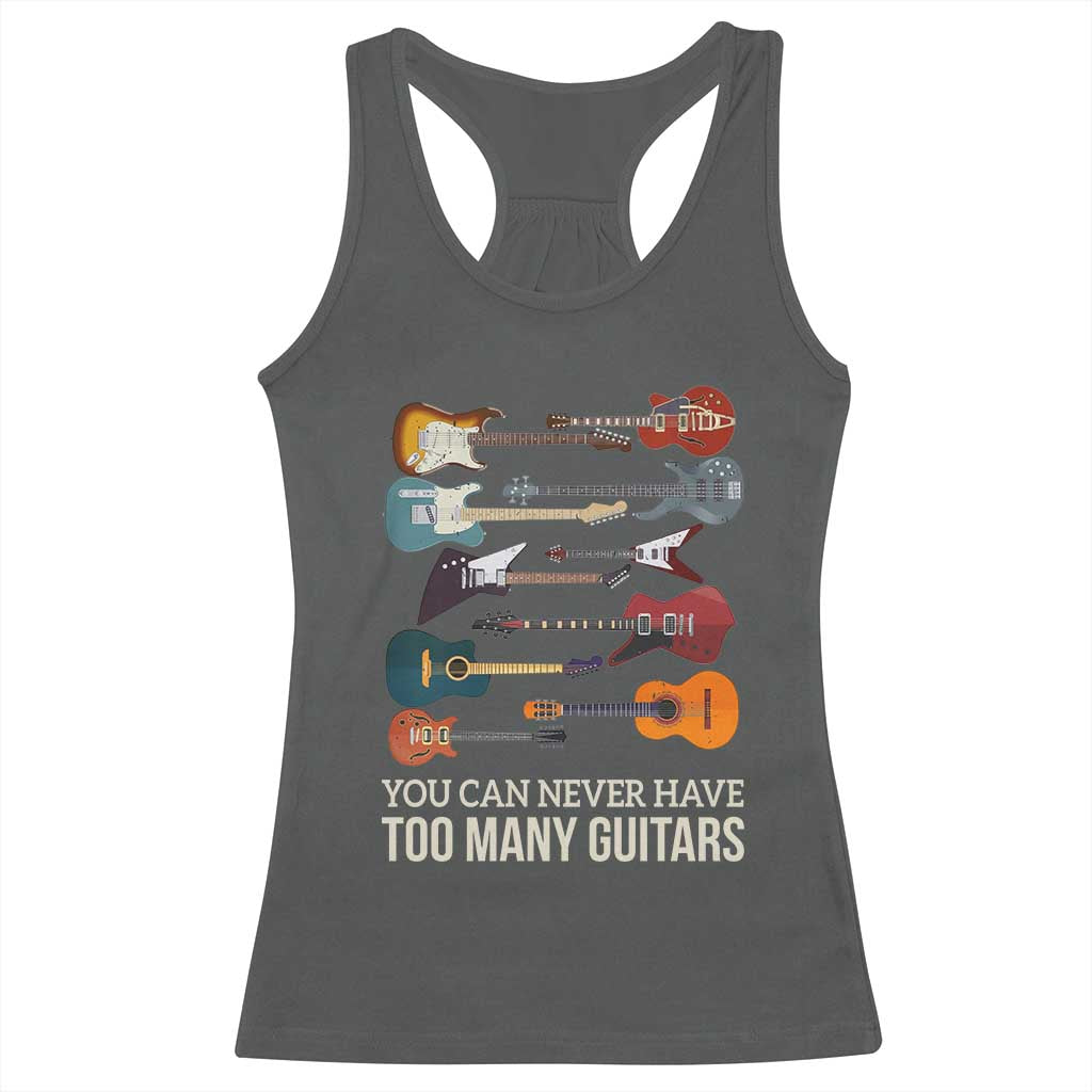 Funny Guitarist Racerback Tank Top You Can Never Have Too Many Guitars Vintage Guitar Lineup - Wonder Print Shop
