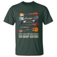 Funny Guitarist T Shirt You Can Never Have Too Many Guitars Vintage Guitar Lineup - Wonder Print Shop