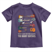 Funny Guitarist Toddler T Shirt You Can Never Have Too Many Guitars Vintage Guitar Lineup - Wonder Print Shop