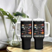 Funny Guitarist Tumbler With Handle You Can Never Have Too Many Guitars Vintage Guitar Lineup - Wonder Print Shop