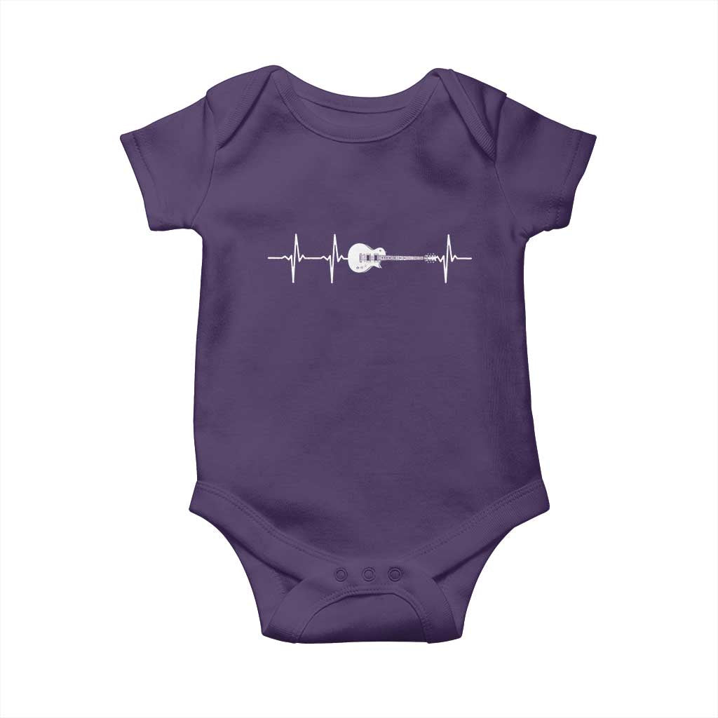 Guitar Heartbeat Baby Onesie Funny Guitarist Guitars Music Lovers - Wonder Print Shop