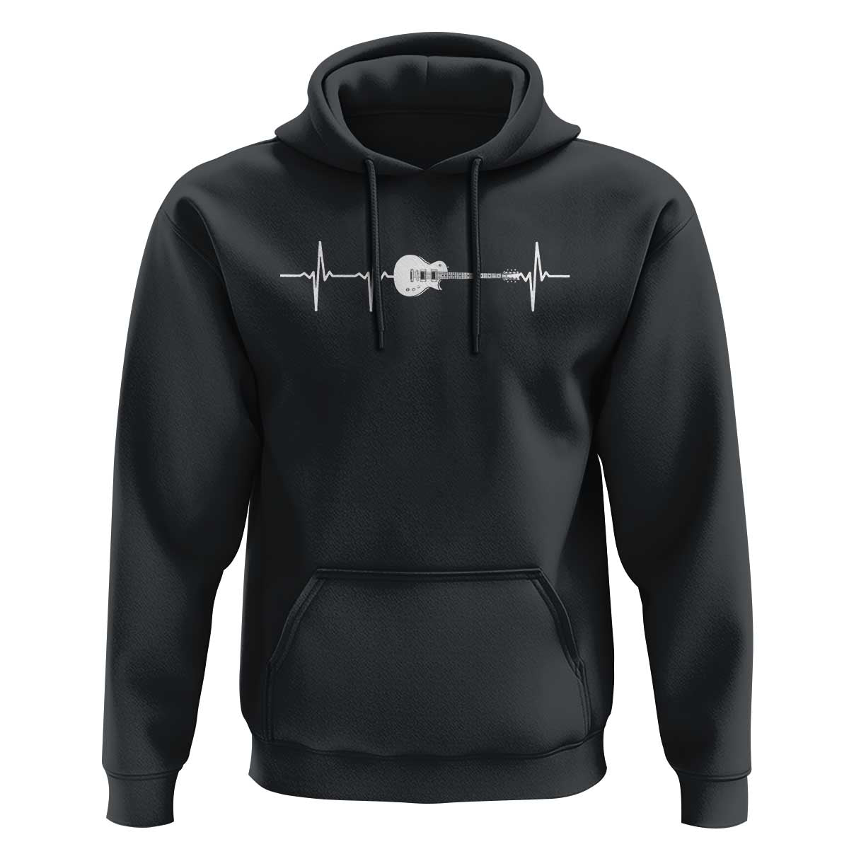 Guitar Heartbeat Hoodie Funny Guitarist Guitars Music Lovers - Wonder Print Shop