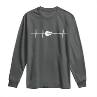 Guitar Heartbeat Long Sleeve Shirt Funny Guitarist Guitars Music Lovers - Wonder Print Shop