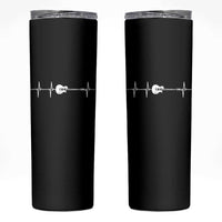Guitar Heartbeat Skinny Tumbler Funny Guitarist Guitars Music Lovers - Wonder Print Shop