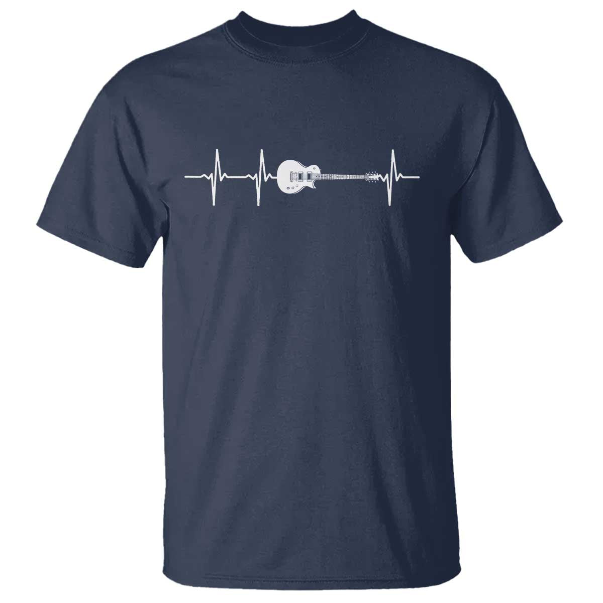 Guitar Heartbeat T Shirt Funny Guitarist Guitars Music Lovers - Wonder Print Shop