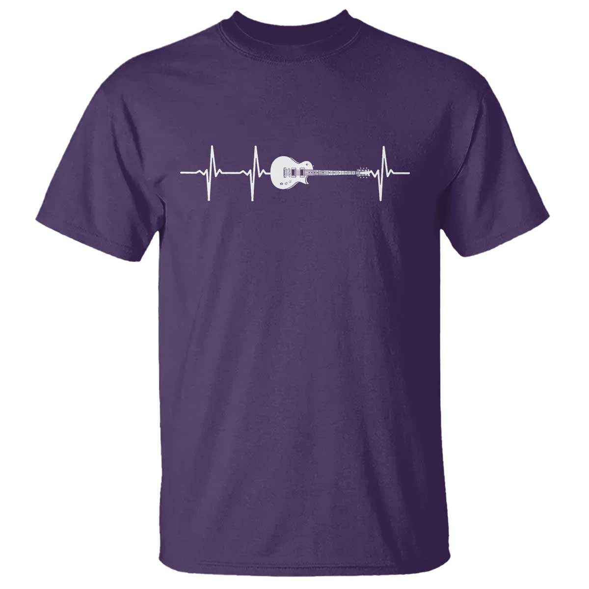 Guitar Heartbeat T Shirt Funny Guitarist Guitars Music Lovers - Wonder Print Shop