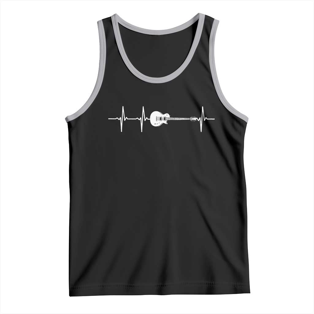 Guitar Heartbeat Tank Top Funny Guitarist Guitars Music Lovers - Wonder Print Shop