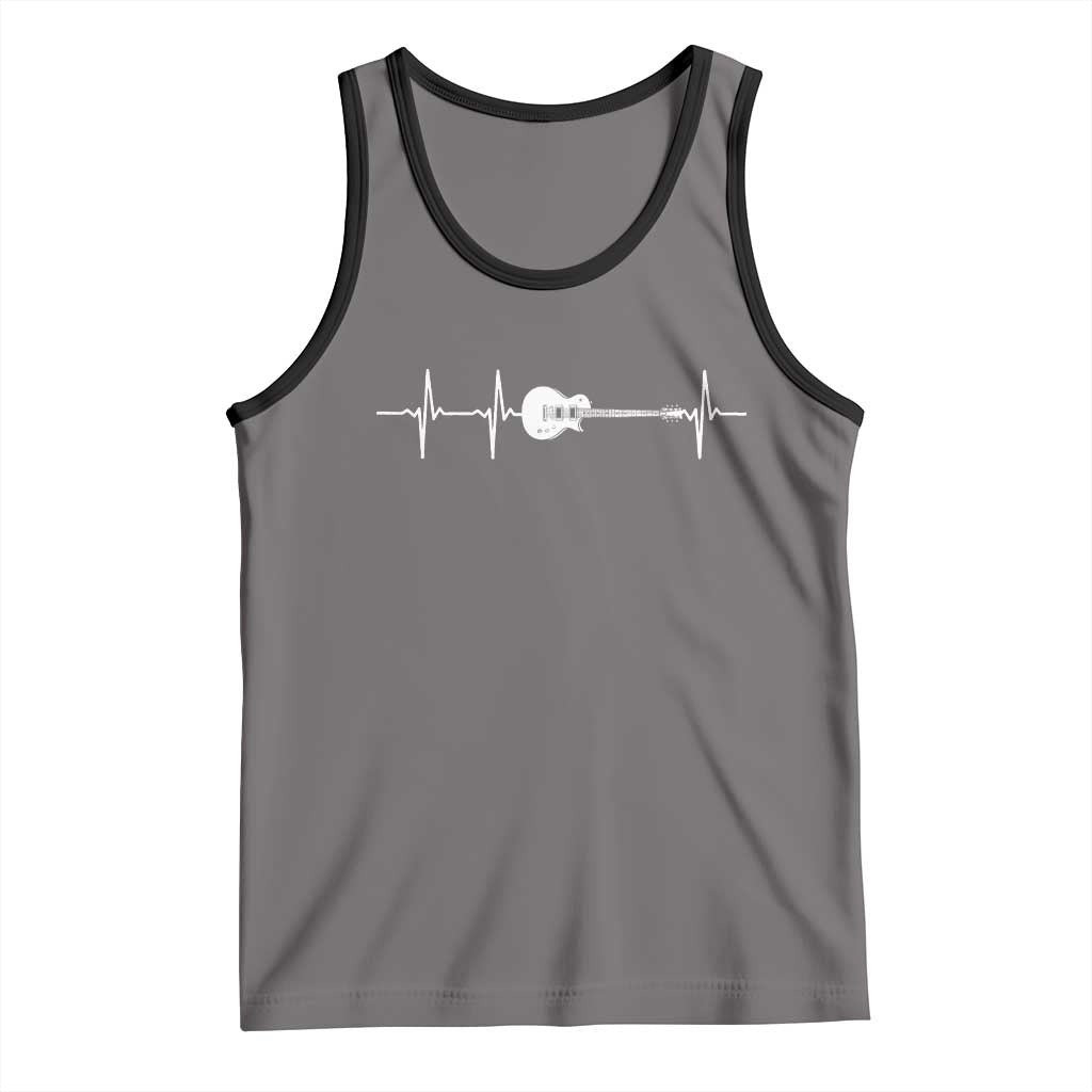 Guitar Heartbeat Tank Top Funny Guitarist Guitars Music Lovers - Wonder Print Shop