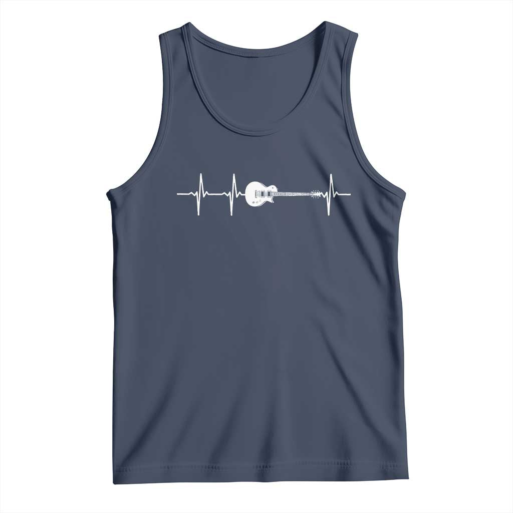 Guitar Heartbeat Tank Top Funny Guitarist Guitars Music Lovers - Wonder Print Shop