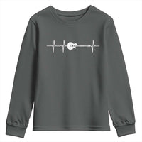 Guitar Heartbeat Youth Sweatshirt Funny Guitarist Guitars Music Lovers - Wonder Print Shop