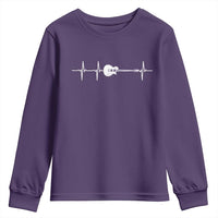 Guitar Heartbeat Youth Sweatshirt Funny Guitarist Guitars Music Lovers - Wonder Print Shop