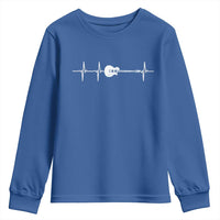 Guitar Heartbeat Youth Sweatshirt Funny Guitarist Guitars Music Lovers - Wonder Print Shop